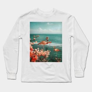 Flamingo Beach Long Sleeve T-Shirt